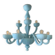 Contemporary Matte Light-Blue Murano Glass Chandelier