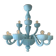 Contemporary Matte Light-Blue Murano Glass Chandelier