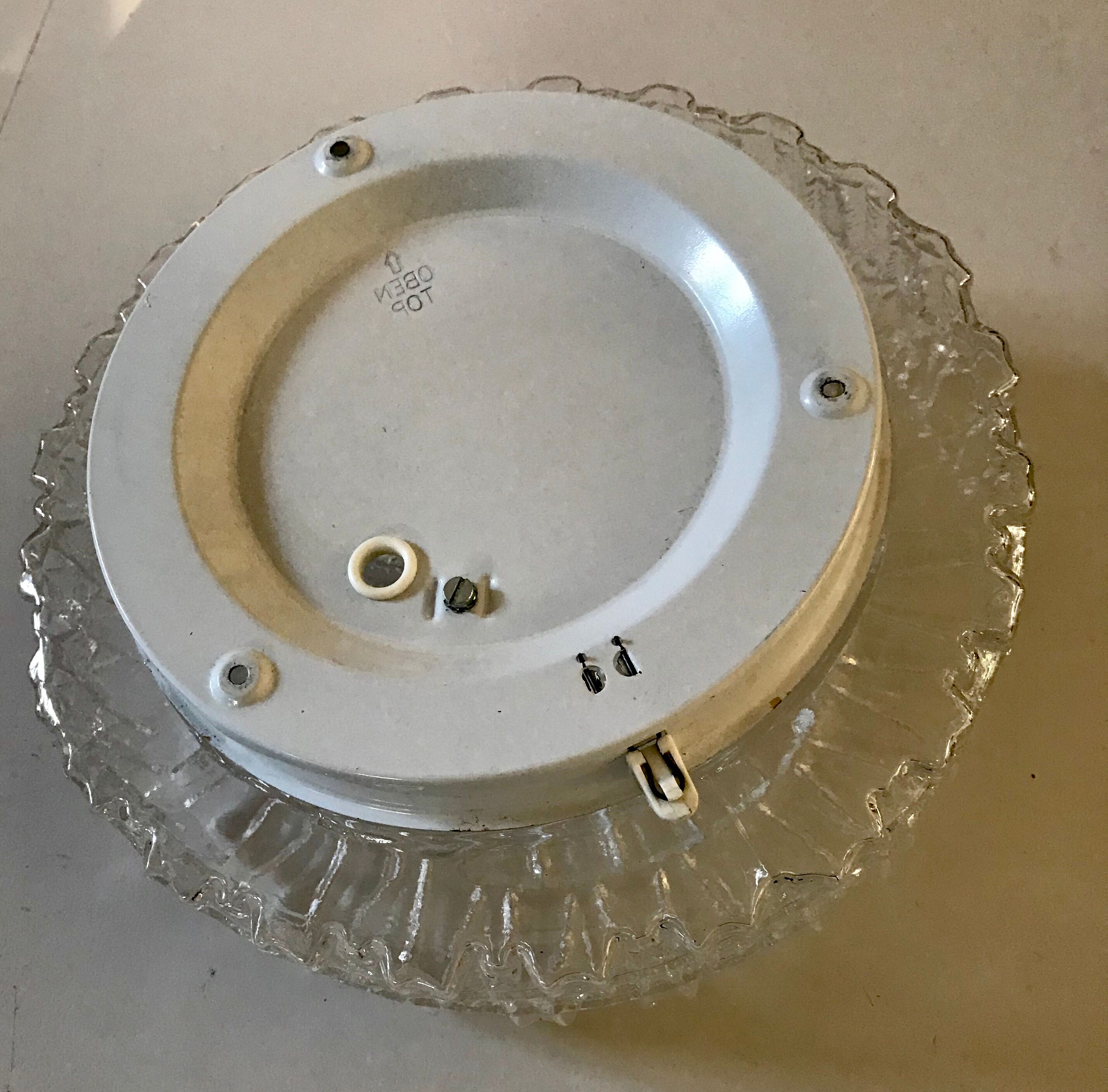 Vintage moulded glass ceiling light