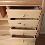 Scandinavian secretary in waxed pine
