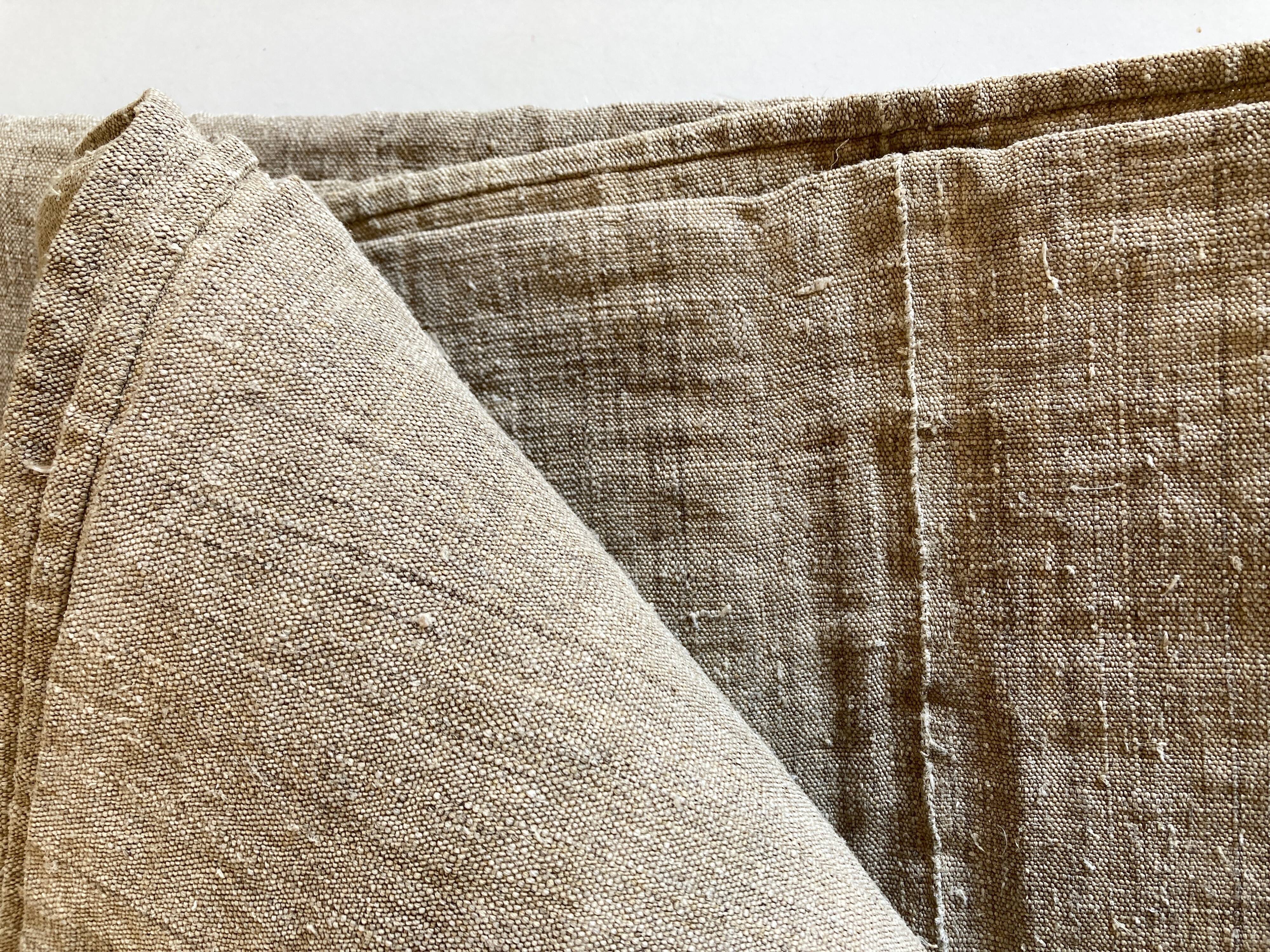 Pièce de chanvre de ferme 19e linge de réserve L278cm