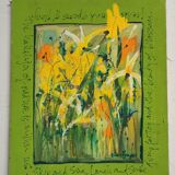 Oil on canvas signed 70's abstract