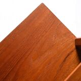 Vintage Scandinavian teak bookcase with drawers