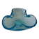 Murano turquoise blue glass trilobed empty pocket ashtray