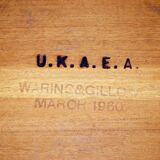 Double-faced desk stamped Waring & Gillow 1960