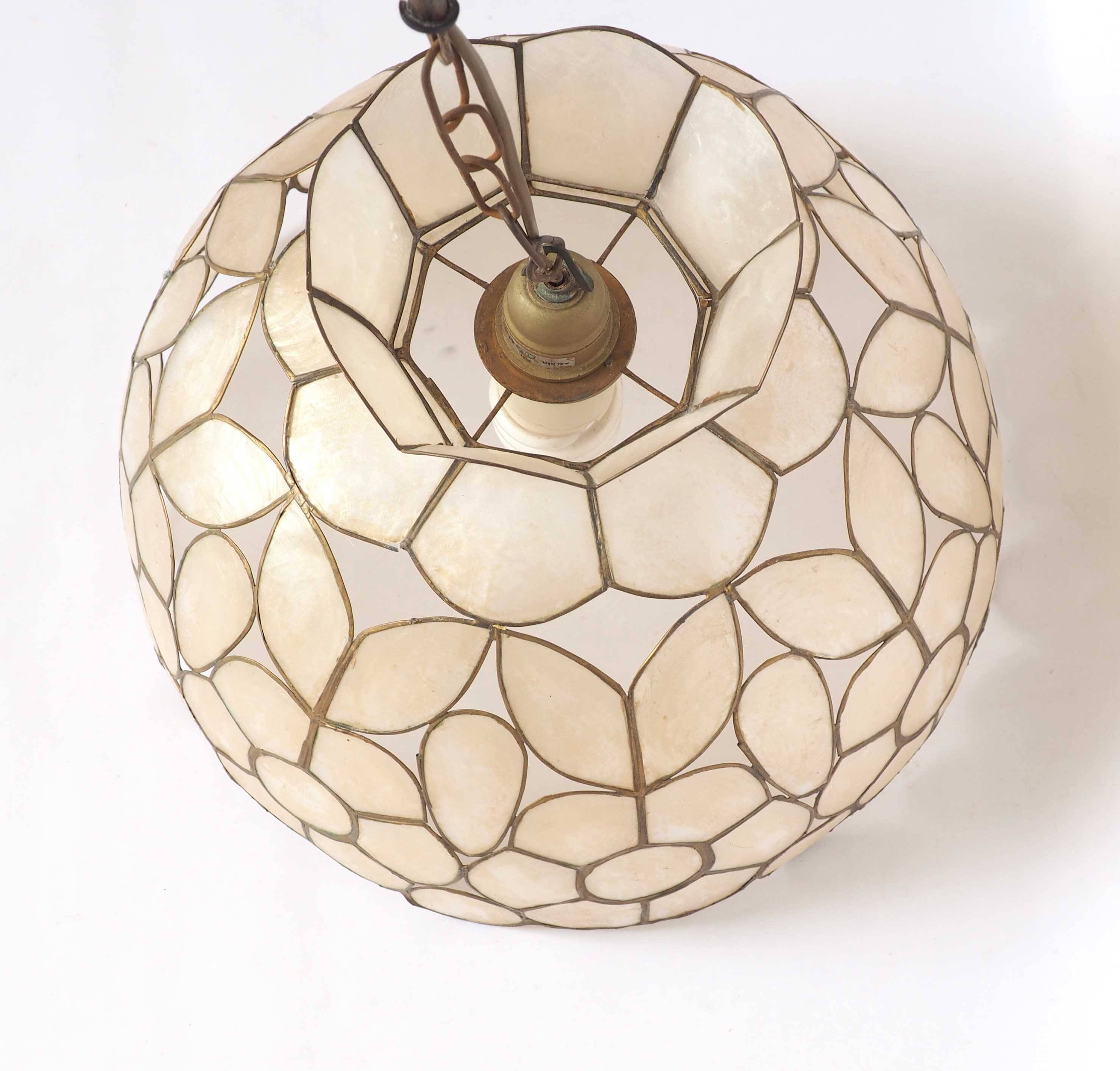Grande suspension laiton et nacre