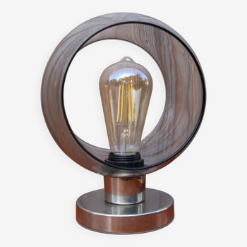 Smoked glass table lamp