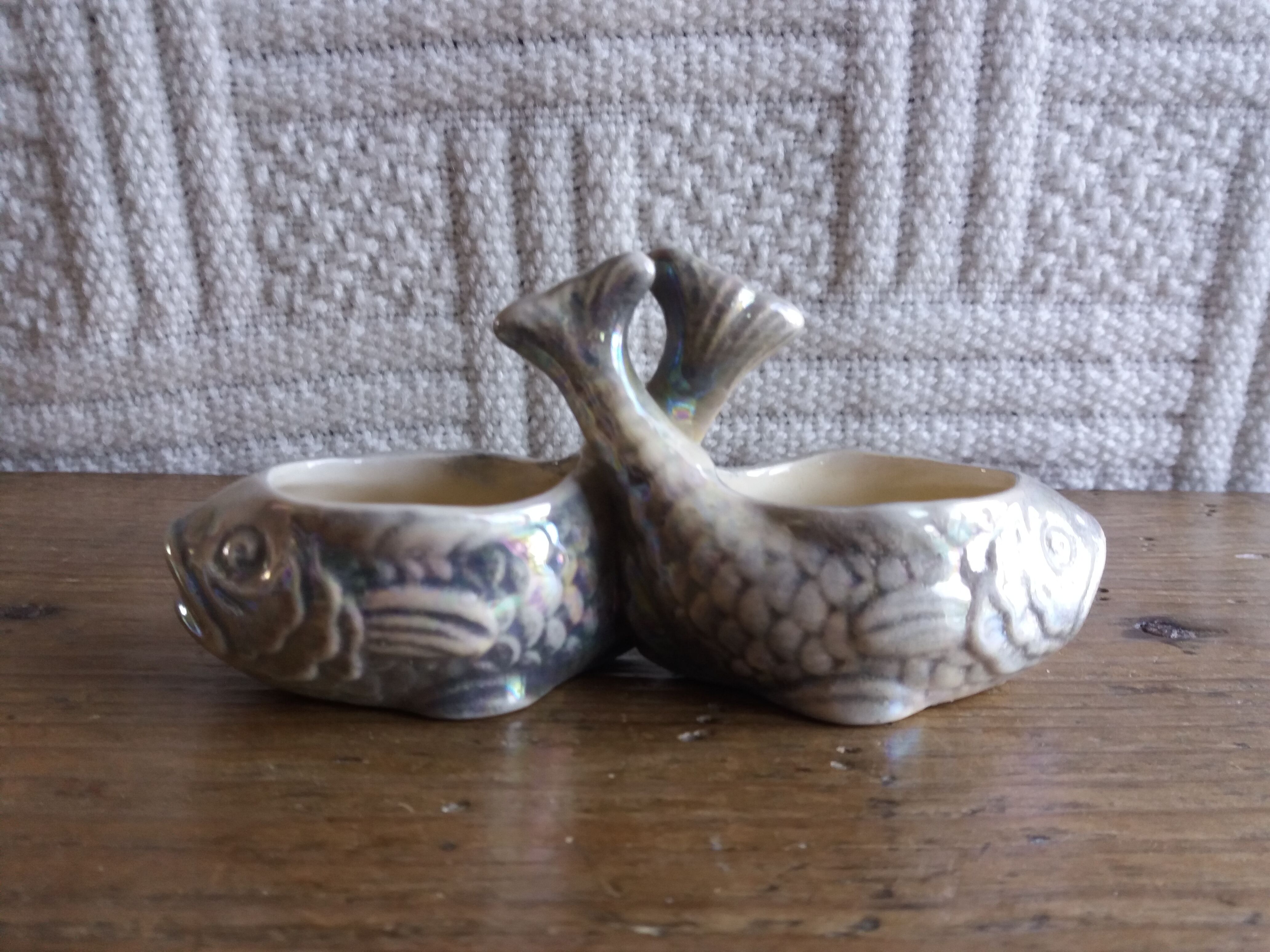 Mustard pepper salt shaker fish shape