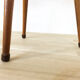 Tripod vintage leather pedestal table, 1960