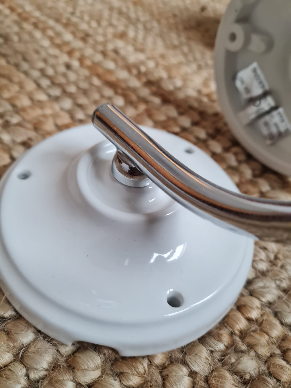 pair of white opaline ball wall. light