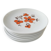 7 assiettes à dessert Bavaria 70’s