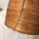 Bamboo and brass pot cover 1970