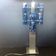 Veca Fontana Arte Italy Blue Vintage 70s Chandelier Transformed Lamp