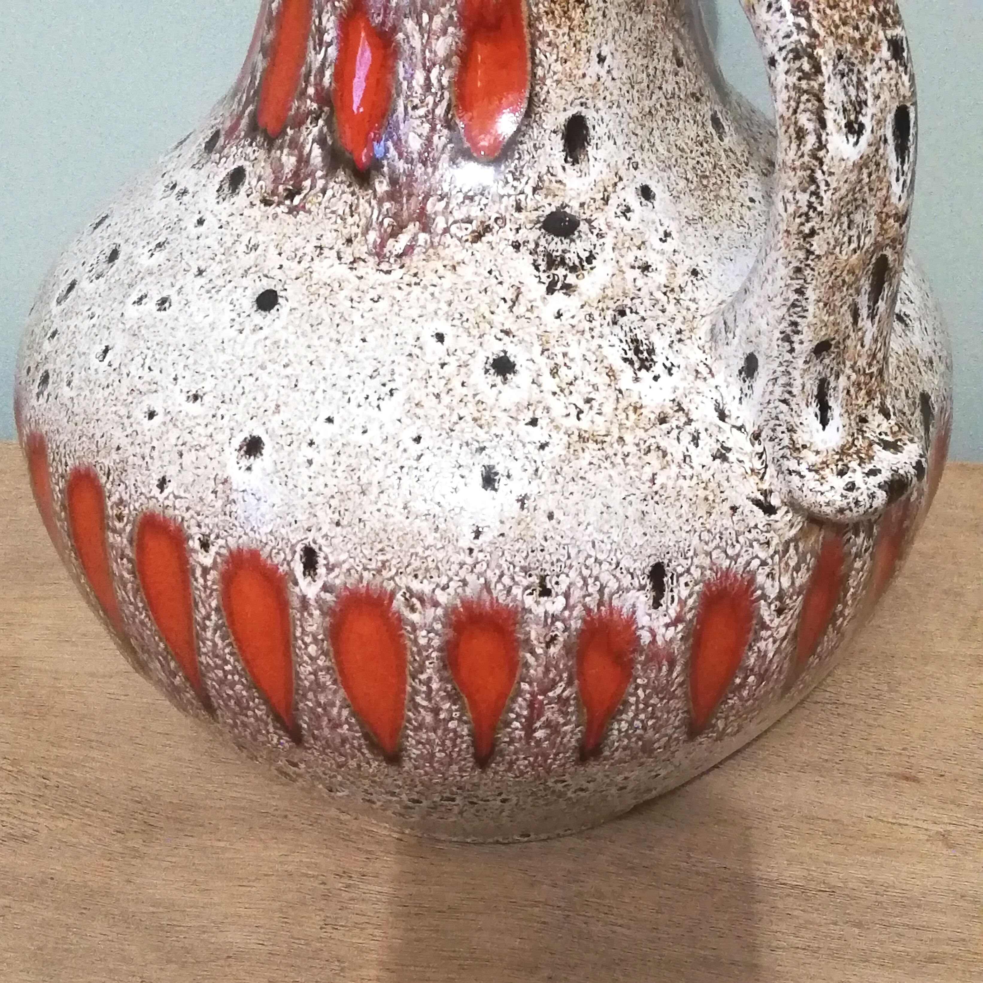 Vase west germany Scheurich Keramik fat lava