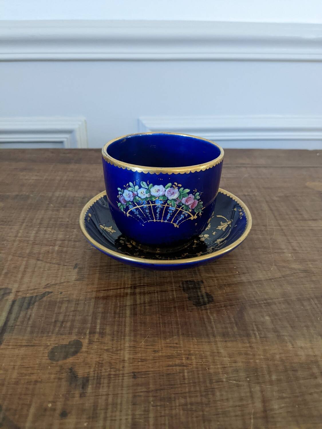Earthenware cup and saucer