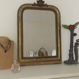 Louis-Philippe gilded mirror with pediment