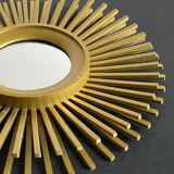 Miroir soleil doré style vintage