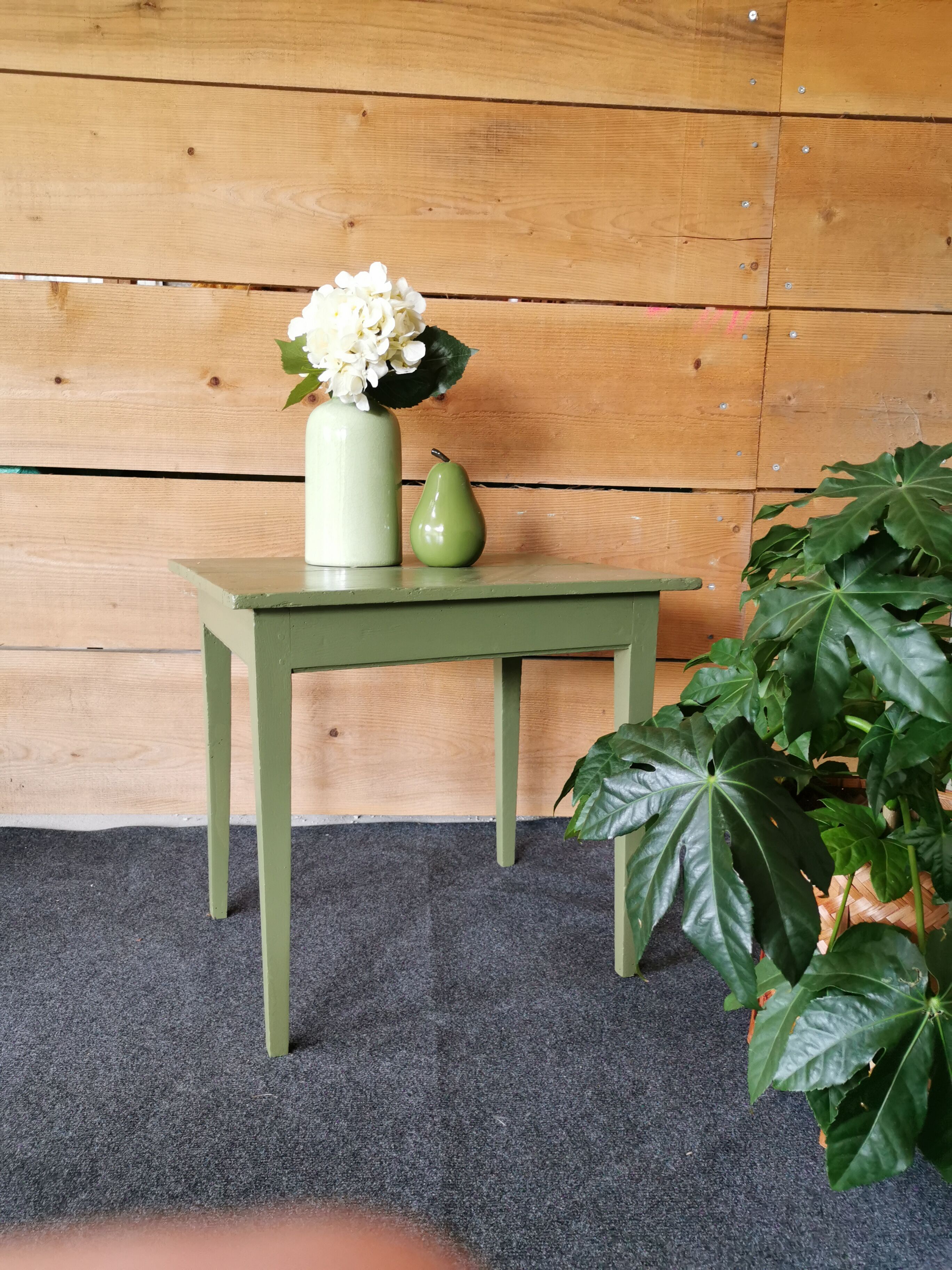 Olive green table
