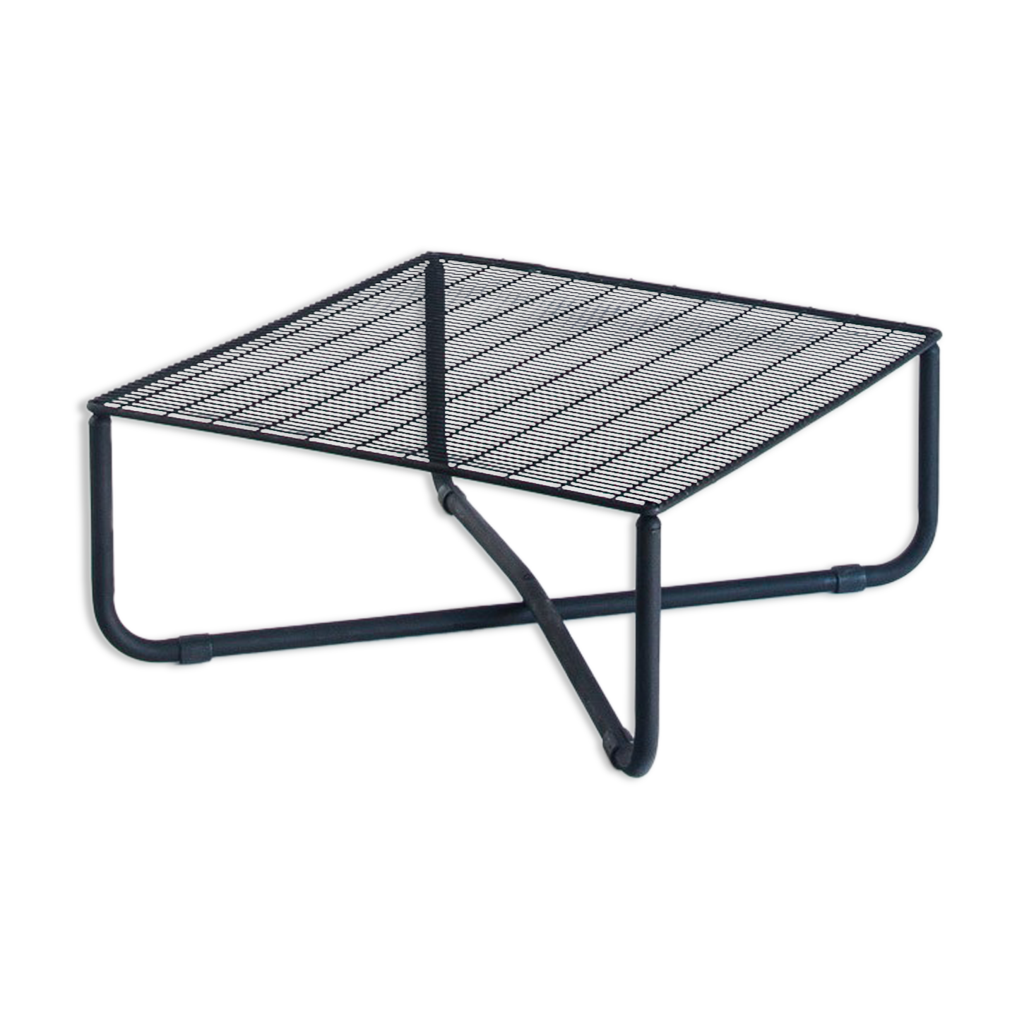 Vintage iron coffee table "Jarpen" by Niels Gammelgaard for Ikea, 1983