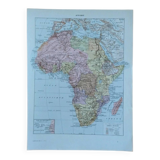 Old geographical map of Africa