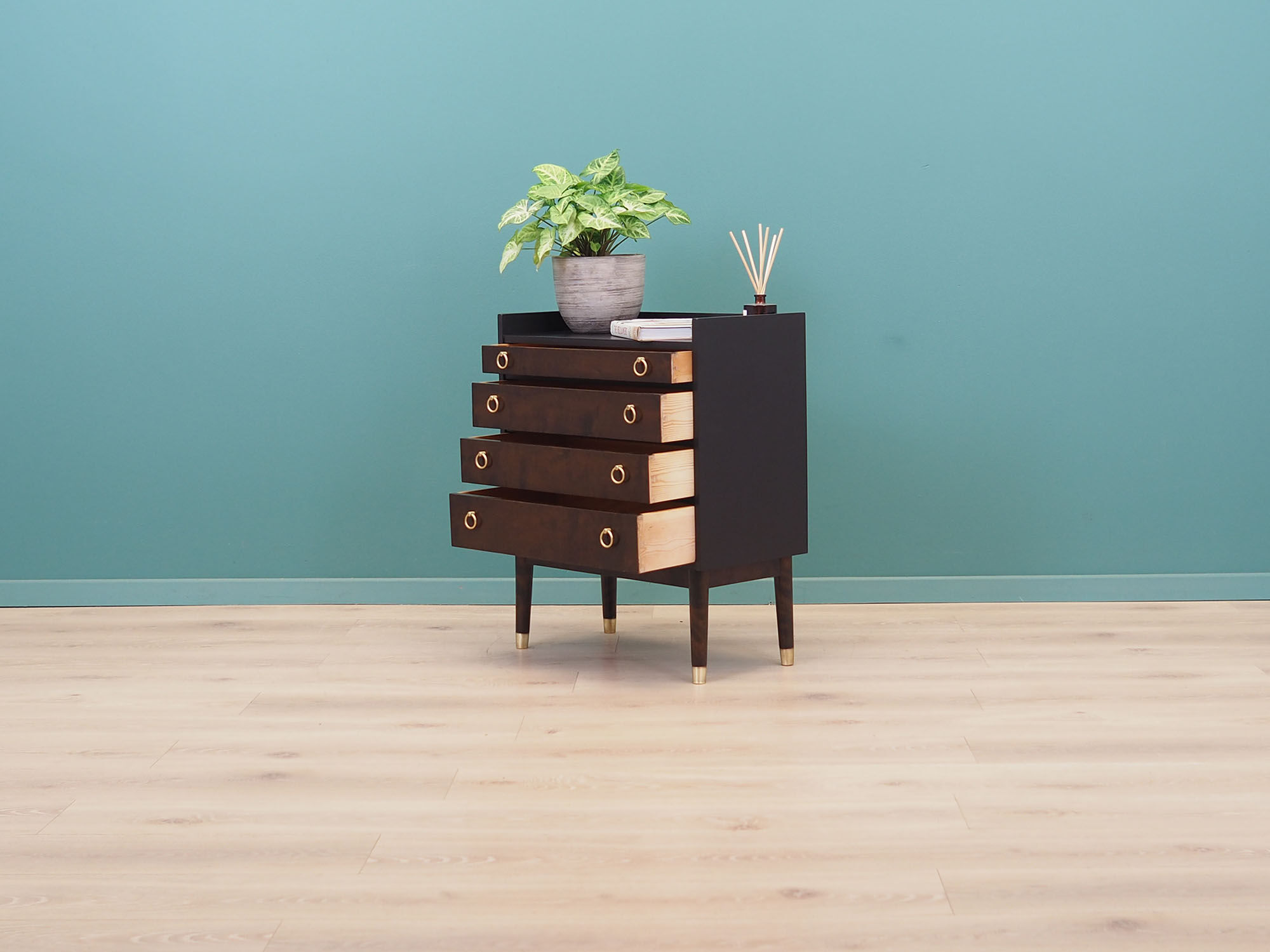 Walnut chest of drawers, Danish design, 1970s, made in Denmark