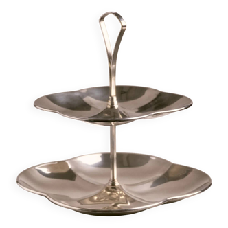 Silver-plated metal display stand, 1960s