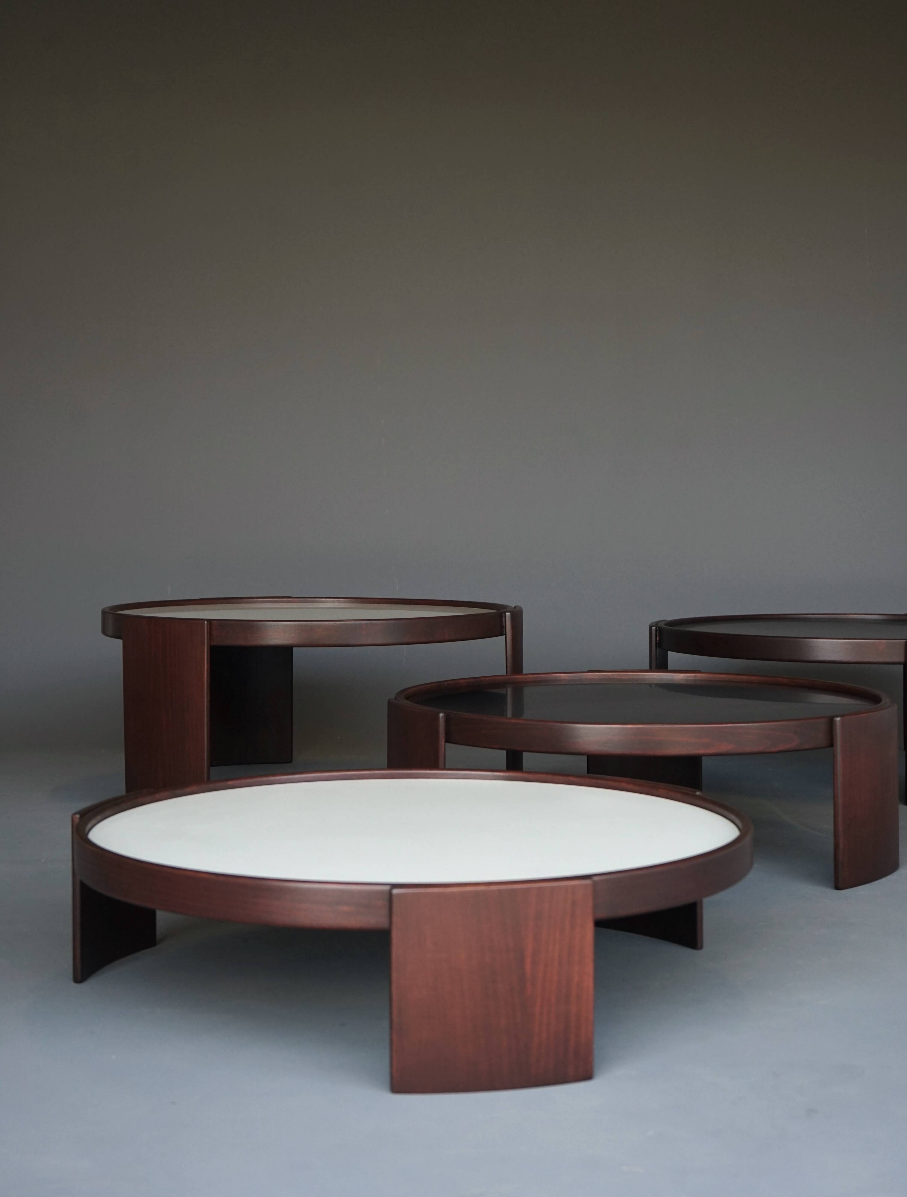 Cassina model 780/783 Stacking Tables by Gianfranco Frattini, 1970s