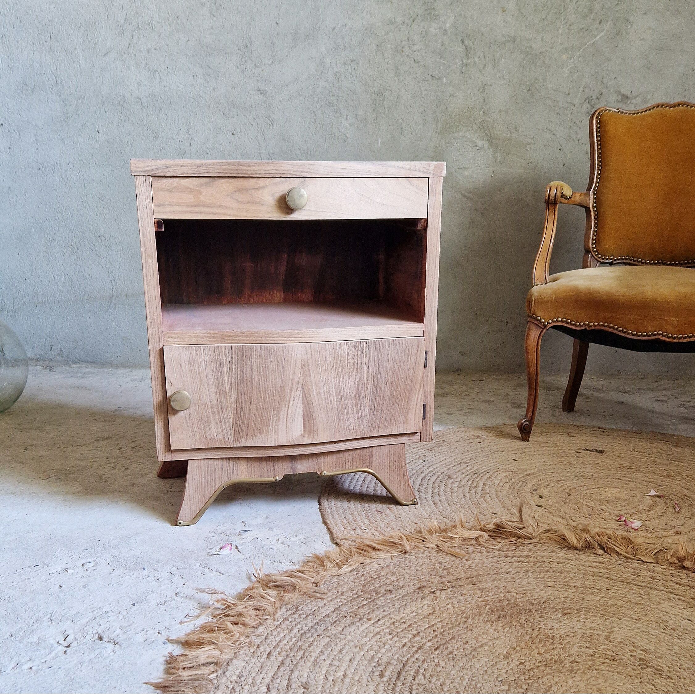 Old and pretty bedside table
