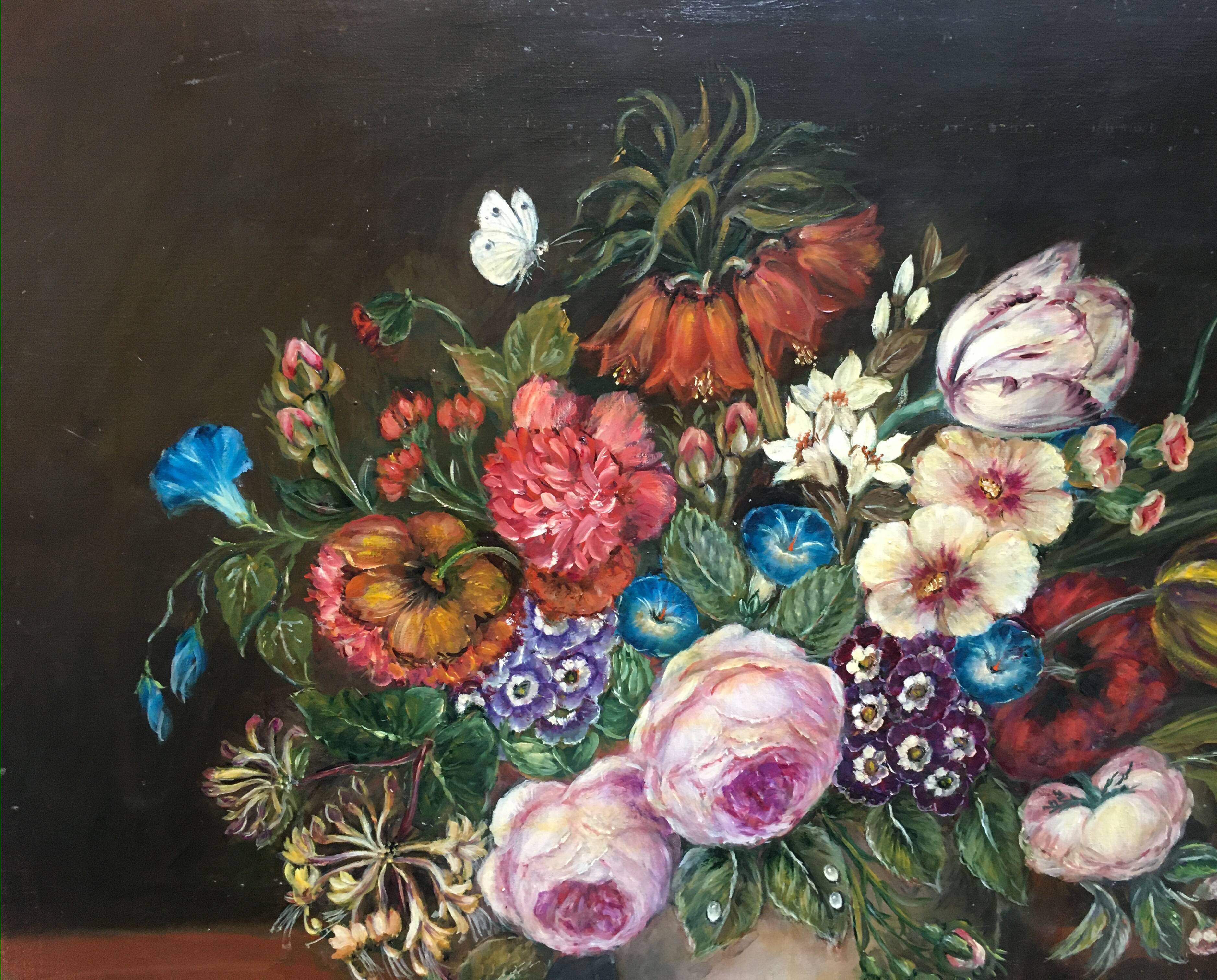 Painting "Flower Bouquet of the Garden" by H. Rivière