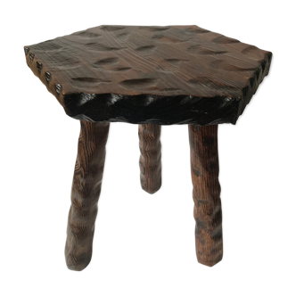 1960 vintage brutalist tabouret