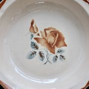 Old round hollow plate in Digoin Sarreguemines earthenware 9181