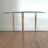 Tripod golden round coffee table