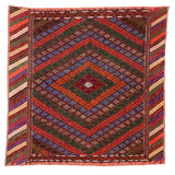 Anatolian handmade kilim rug 116 cm x 105 cm