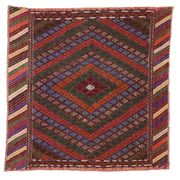 Tapis kilim artisanal d’Anatolie 116 cm x 105 cm