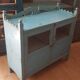 Low turquoise sideboard Indian teak and art deco