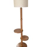Vintage wooden floor lamp - 1950s