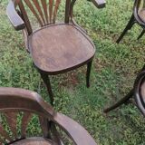 Set of 30 vintage bistro armchairs