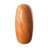 Poupée japonaise en bois peinte à la main des années 1970 de Kokeshi