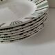 8 vintage flat plates Sarreguemines Digoin model 5329