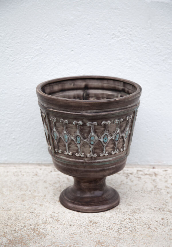 Cache-pot céramique signé JDL jean de Lespinasse vase céramique, cache-pot vintage, pot de fleurs