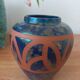 Hand-turned stoneware vase – Iridescent glaze
