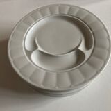 Set of 6 porcelain asparagus plates 1960
