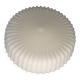 Plafonnier en verre blanc mat nervuré