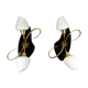 Arlus black and brass opaline sconces 1960