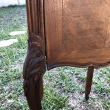 Bedside table louis XV style in wood and marble 20's years