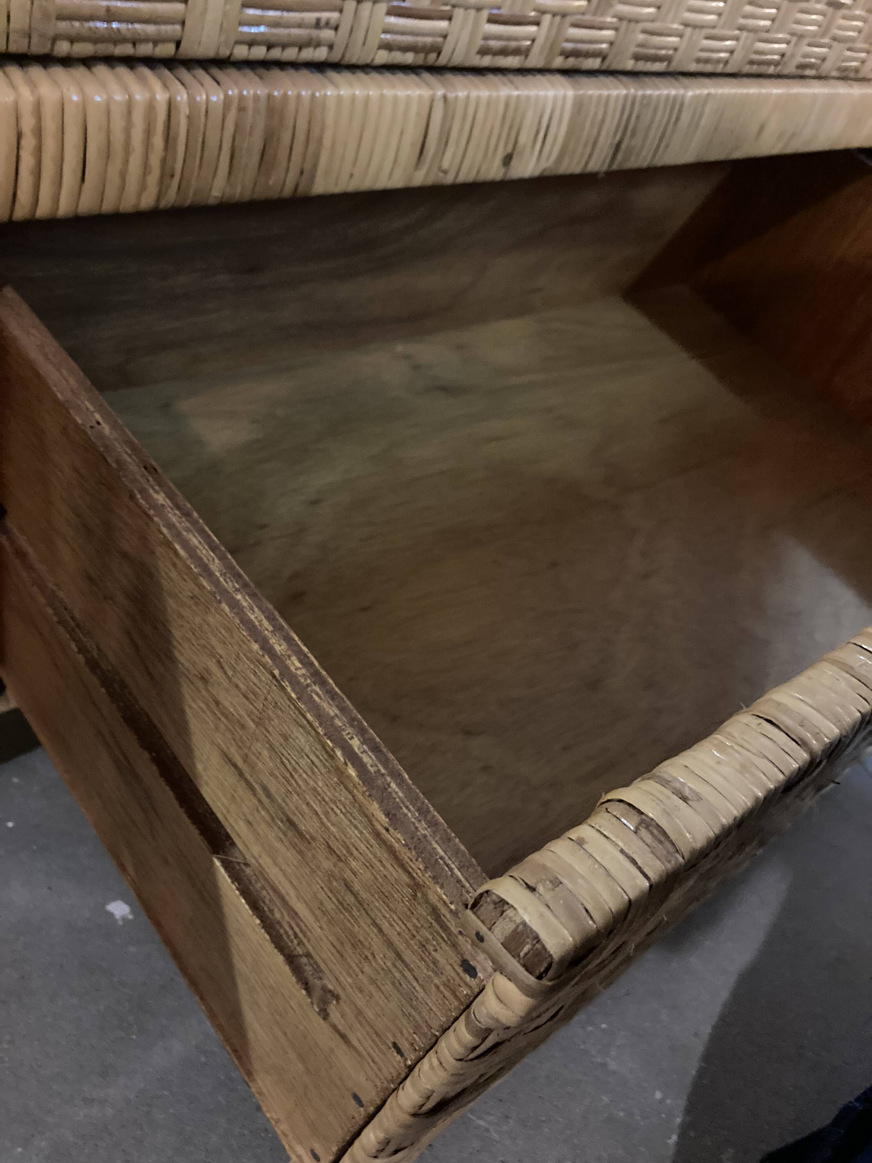 Mid-Century Modern Dresser, Rattan