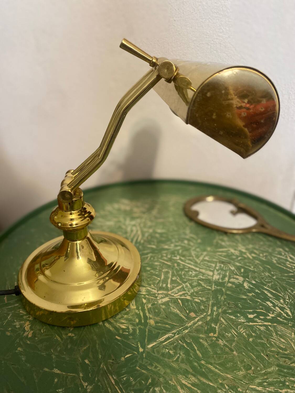 Lampe de bureau en laiton
