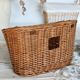 Vintage woven wicker wall basket