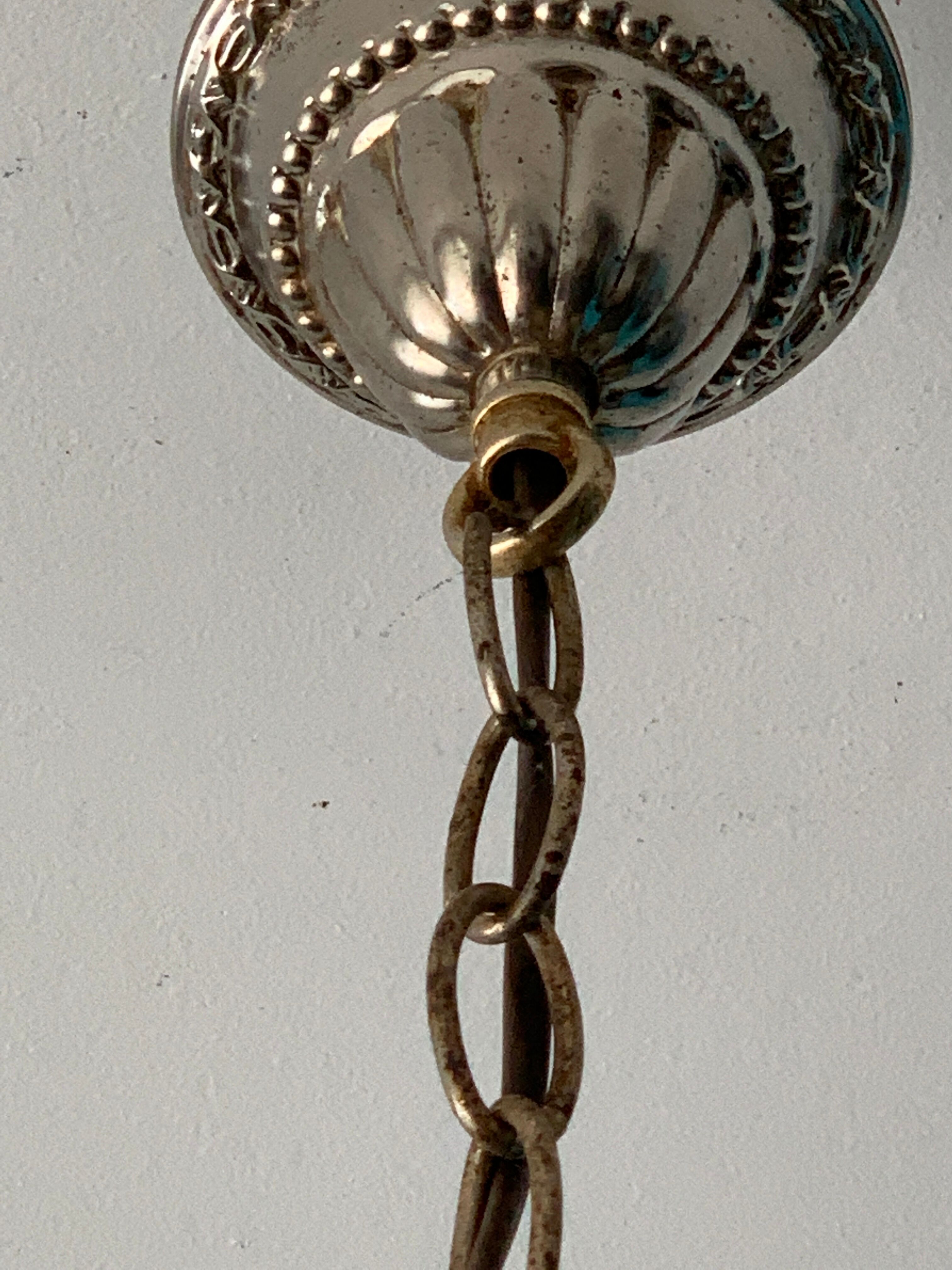 Lantern suspension in glass and brass