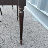 Pair of bedside tables side tables old leather top style louis xvi